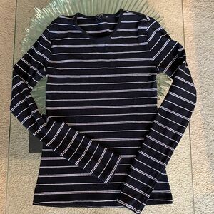 💜 George Striped Ribbed Top